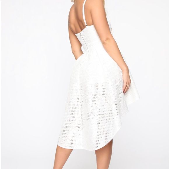 Fashion nova white high low dress - Picture 3 of 9